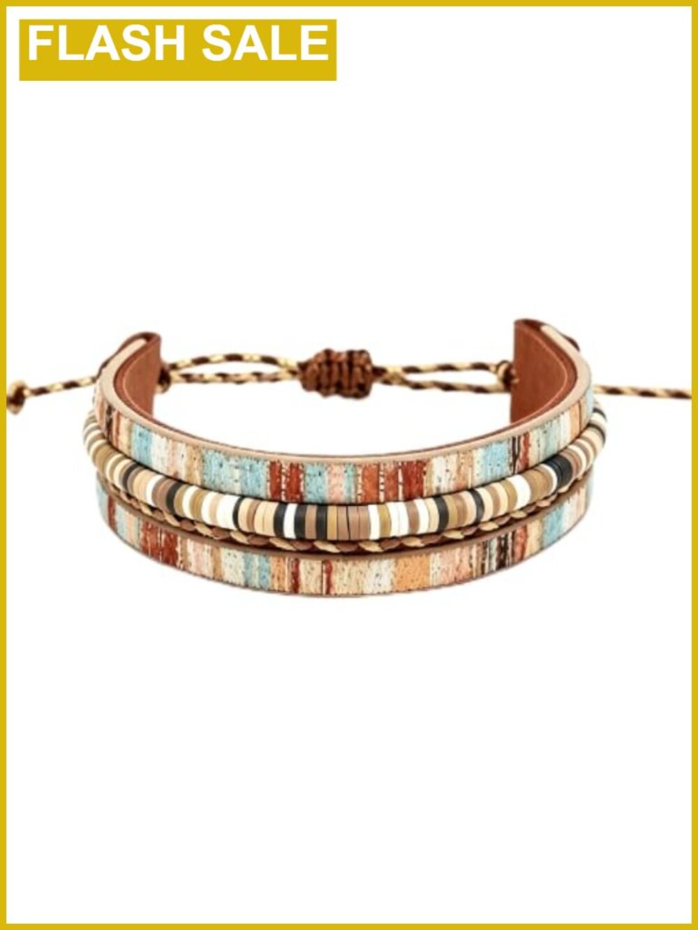 Faux Leather Wrap Bracelet Boho Stackable Cuff Women